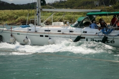 Liberte-in-the-wash-from-Amadea-cruise-ship-coming-out