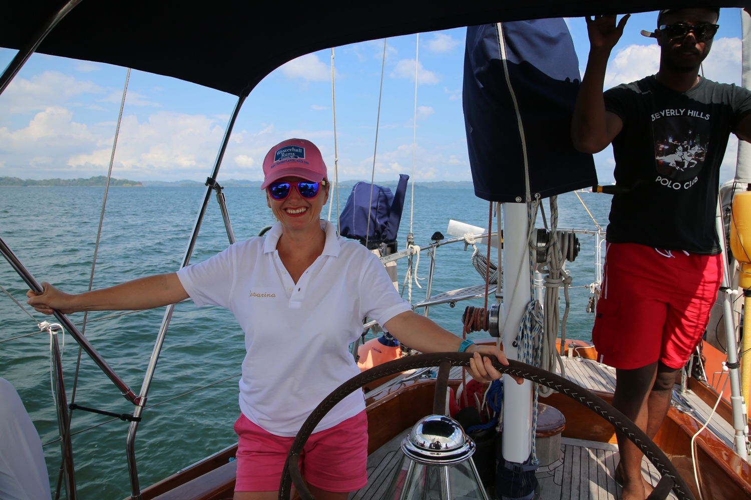 Emma at the wheel