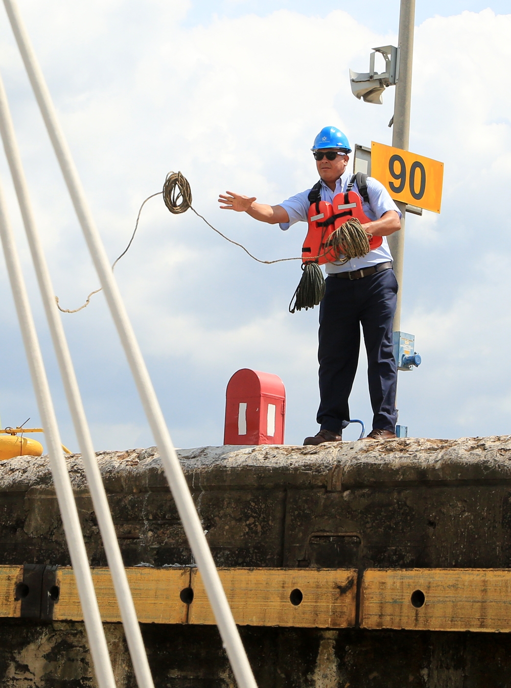 Throwing the line for us to catch